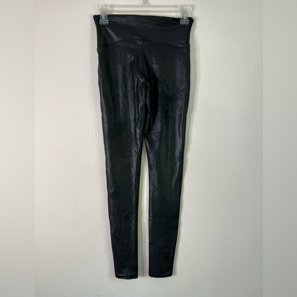 🌟3 for $25🌟 SPANX Black Faux Leather Leggings High-Waisted Women’s - Picture 5 of 14